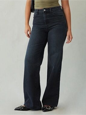 PacSun Madison High Waisted Girlfriend Jeans Black